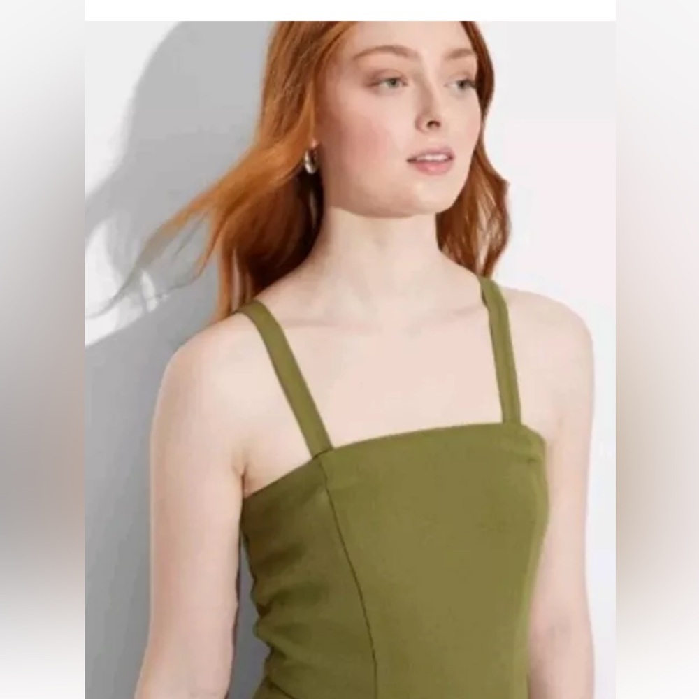 🐠Olive Green Strapless Jumpsuit - Picture 3 of 7